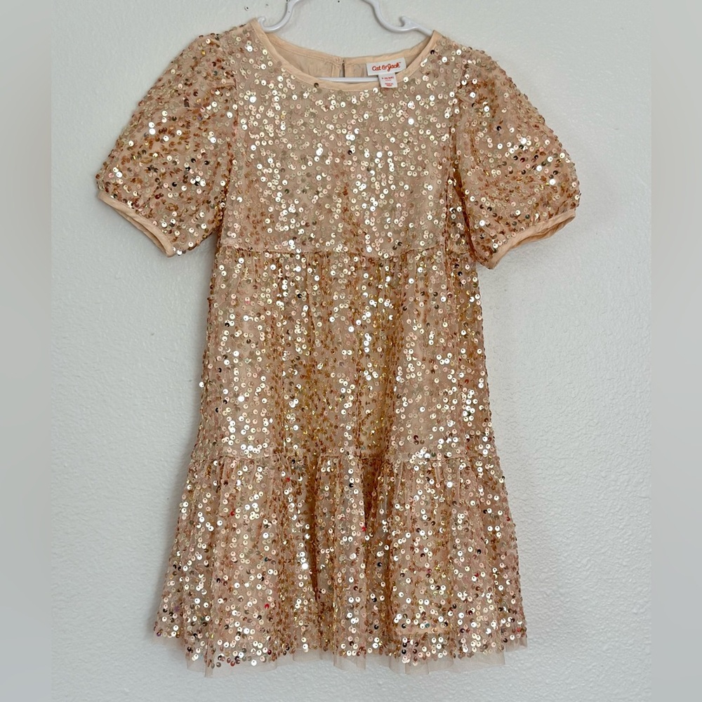 Gold sequin dress cat and jack S (6/6x)